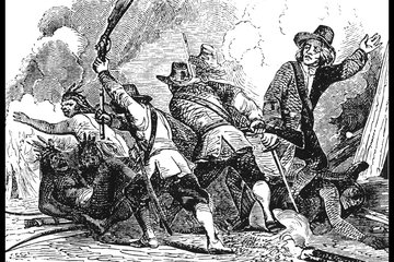 Drawing of Fur Traders and Native Americans 0302_0302